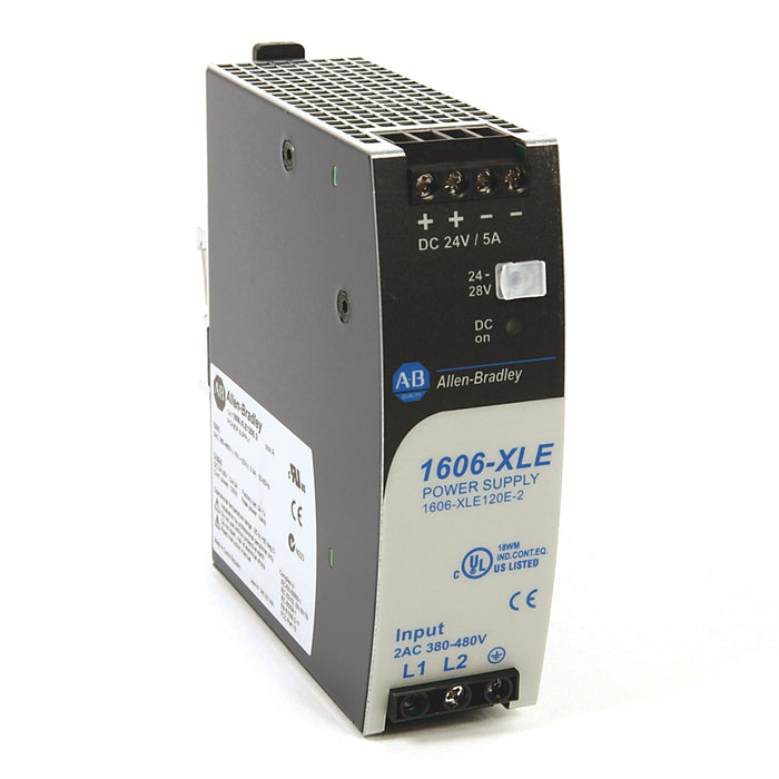 1606-XLE120E-2 Allen-Bradley Essential Power Supply, 120W, 24-28V DC Output, 380-480V AC Input
