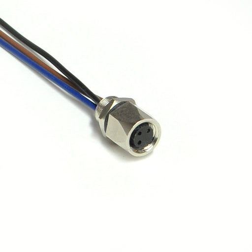 C-FS3FZ/0.5/M8 – HTM Sensors Cable M8 Female Panel Mount 3 Pin 0.5 m Leads M8 Mounting Thread