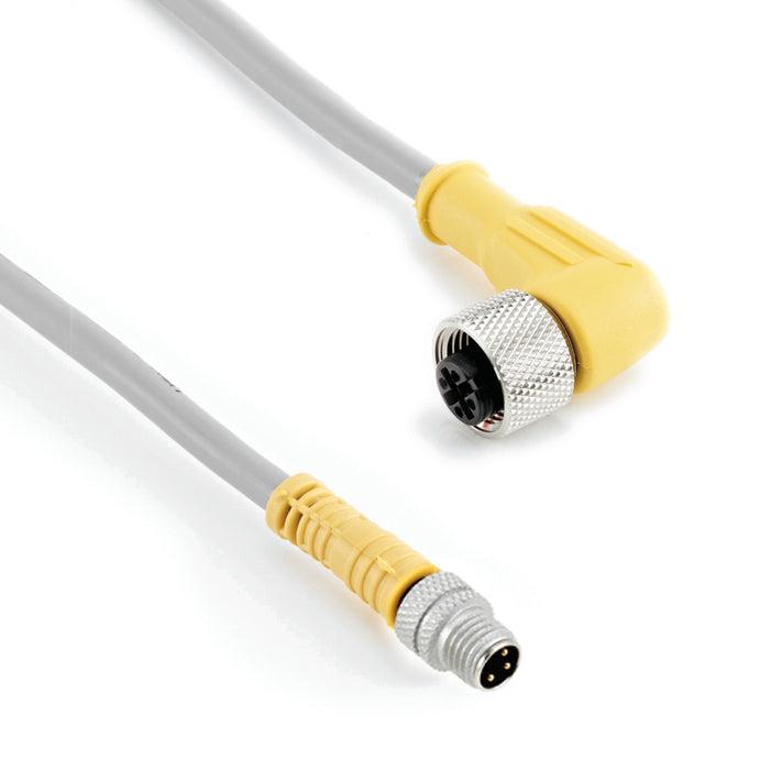 C-MS3TZ-T070.6+R-FA4/3TZ-T070.6 – HTM Sensors M8 Sensor Cable Male Straight - Female Angled 0.6 m TPE Jacket