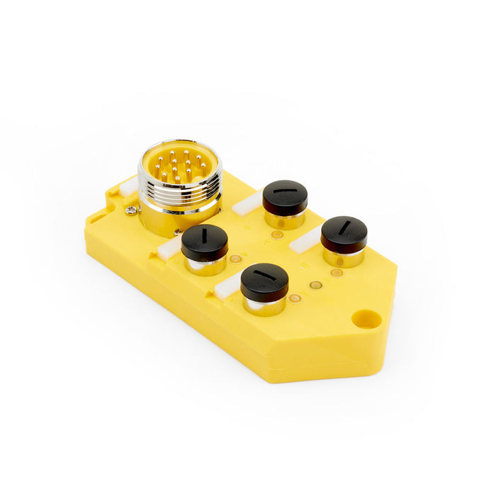 ALTR4-5/4PA-TZ12 – HTM Sensors Distribution Block Single Occupancy 4x M12 PNP Mini 12 Pin 10-30V DC