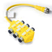 ASSR6-5/3PA-PZ8 – HTM Sensors Distribution Block Single Occupancy 6x M12 PNP Mini 8 Pin Pigtail 10-30V DC