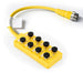 DSTR8-5/4NA-P12 – HTM Sensors Distribution Block Single Occupancy 8x M12 NPN M23 12 Pin Pigtail 10-30V DC