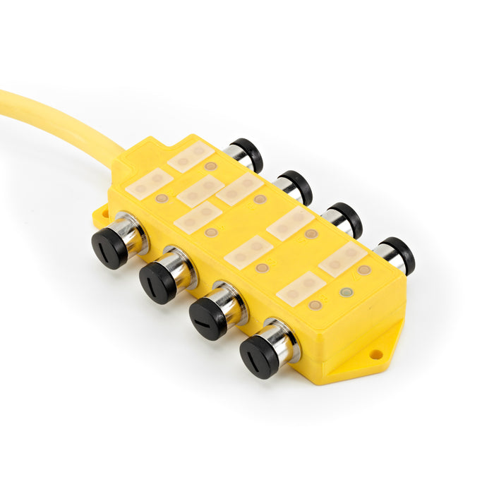 ASSR8-5/3PA-1205 – HTM Sensors Distribution Block Single Occupancy 8x M12 PNP Pre-wired 5 m PVC