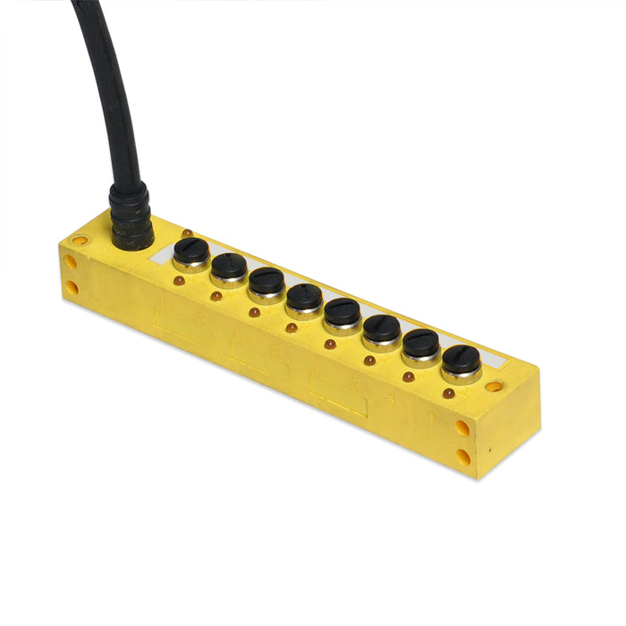 DM8C8-3/3PA-92T05 – HTM Sensors Distribution Block Single Occupancy 8x M8 PNP Pre-wired 5 m PVC