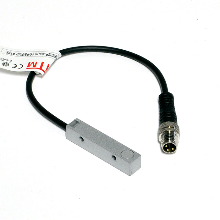 EQS1-8802P-A3U0.15/P8/PUR-PTFE – HTM Sensors Rectangular Extended Range Inductive Proximity Sensor Shielded 2 mm PNP NO M8 Connector