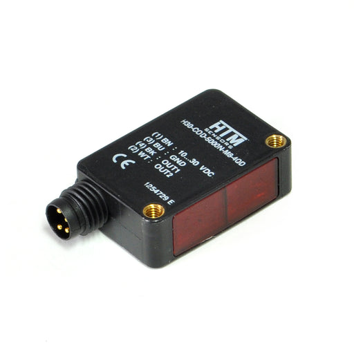 H30-COD-5000P-M8-4QD – HTM Sensors Rectangular H30 Photoelectric Sensor Clear Object Detection 5 m PNP NO/NC Complementary