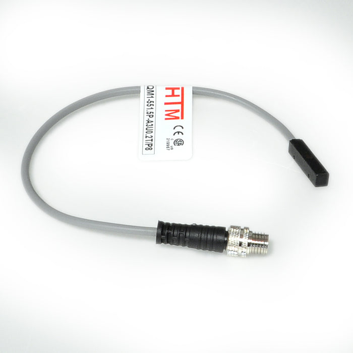 LQM1-551.5P-A3U0.2T/P8 – HTM Sensors Long Range Proximity Sensor Square Type Chrome Plated Brass Shielded