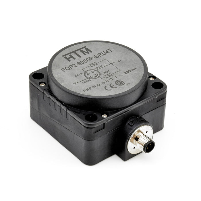 FQP2-8050N-SRU4T – HTM Sensors Square Inductive Proximity Sensor Unshielded 50 mm NPN NO/NC Complementary M12 Connector