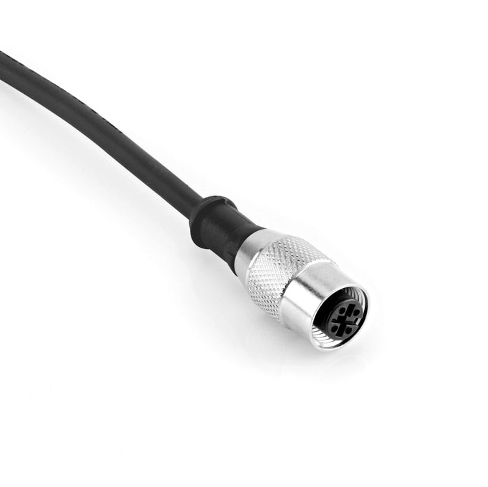R-FS4TZ-V0710 BLACK PVC/BLACK CONNECTOR – HTM Sensors M12 Cable 4 Pin Straight Connector 10m Length Black