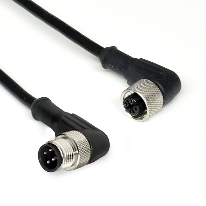 R-MA4TZ-Y070.3+R-FA4TZ-Y070.3 – HTM Sensors Double Ended Cable M12 A-Coded Male Angled M12 A-Coded Female Angled 4 Pin 0.3 m PUR/PVC