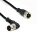 R-MA4TZ-Y071 + R-FS4TZ-Y071 – HTM Sensors M12 A-Coded Male Angled Connector M12 A-Coded Female Straight Connector PUR Jacket 1 m Length