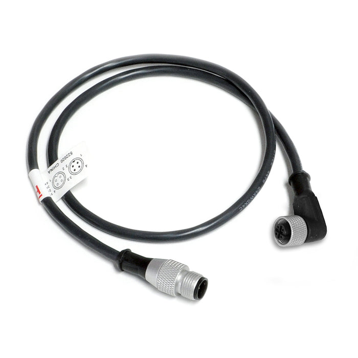 R-MS4TZ-S070.6+R-FA4TZ-S070.6 – HTM Sensors Double Ended Cable Male Straight Female Angled 4 Pin 0.6 m Silicone