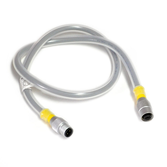R-MS4TZ-T070.3+R-FS4TZ-T070.3-S – HTM Sensors Double Ended Cable M12 Male Straight M12 Female Straight TPE 0.3 m 4 Pole Silicone Protection