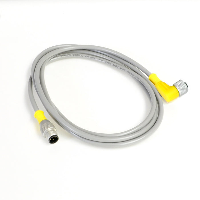 R-MS4TZ-T075 + R-FA4TZ-T075-S – HTM Sensors M12 Double Ended Cable 4 Pin Male Straigth - Female Angled 5m Length with Silicone