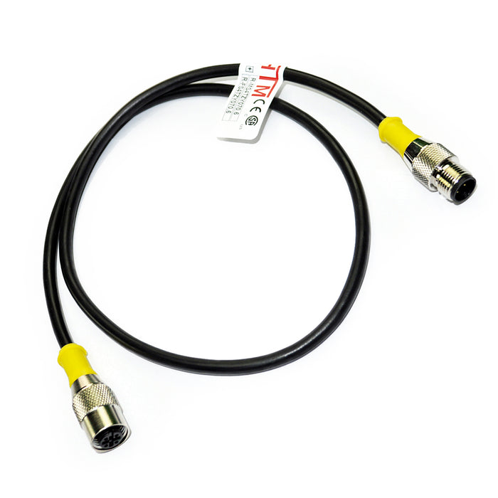 R-MS4TZ-Y0715+R-FS4TZ-Y0715 – HTM Sensors Double Ended Cable M12 A-Coded Male Straight M12 A-Coded Female Straight 4 Pin 15 m PUR/PVC – view 2