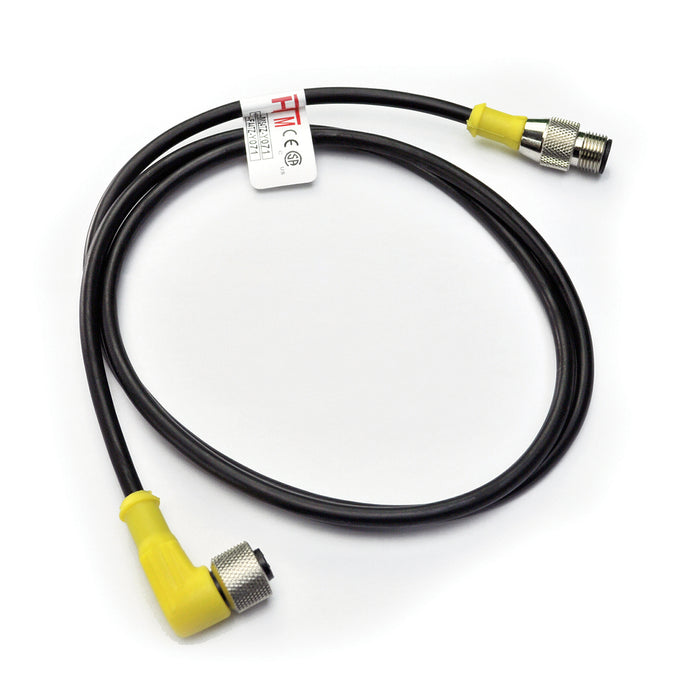 R-MS4TZ-Y074+R-FA4TZ-Y074 – HTM Sensors Double Ended Cable M12 A-Coded Male Straight M12 A-Coded Female Angled 4 Pin 4 m PUR