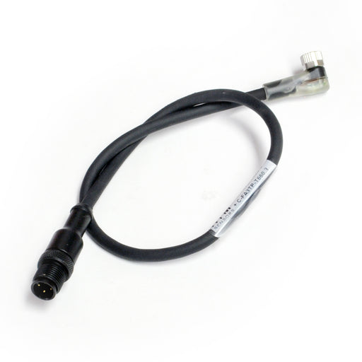 R-MS4/3TZ-T660.3+C-FA3TP-T660.3 – HTM Sensors Double Ended Cable M12 Male Straight M8 Female Angled TPE 0.3 m 3 Pole