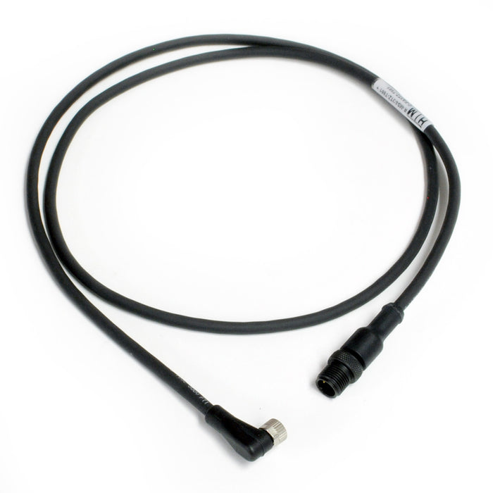C-MS3TZ-T660.6 + R-FA4/3TZ-T660.6 – HTM Sensors M8 Male 3 Pin Straight to M12 4 Pin Angled Double Ended Cable TPE Jacket 0.6m Length