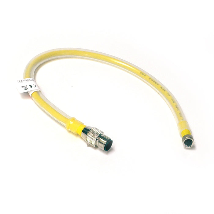 R-MS4/3TZ-V070.3+C-FS3TZ-V070.3-S – HTM Sensors Double Ended Cable M12 Male Straight M8 Female Straight PVC 0.3 m 3 Pin with Silicone Jacket