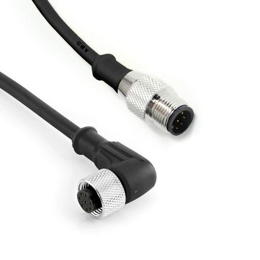 R-MS8TZ-V092.28+R-FA8TZ-V092.28 BLACK PVC – HTM Sensors M12 Double Ended Cable M12 Male Straight M12 Female Angled 8-pin 2.28 m Length
