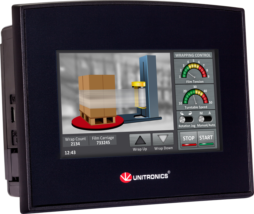 SM43 – Unitronics Samba 4.3" PLC + HMI Touchscreen (All Variants)