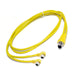 U2-R4C-FS4TZ-V070.3 – HTM Sensors Y-Splitter 1 x M12 A Coded Male 2 x M8 Female PVC Jacket 0.3 m