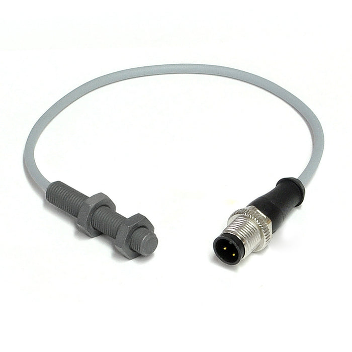 WCS1-0801P-A3S0.3/P12-PTFE-100C-S – HTM Sensors M8 Long Range Welding Sensor All Metal Sensing Ceramic Coated Shielded 1 mm Range PNP