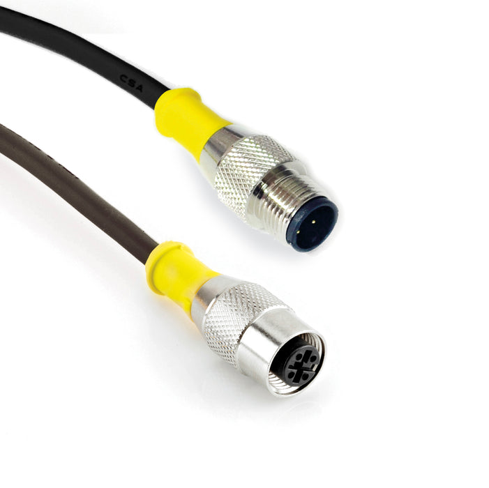 R-MS4TZ-Y071+R-FS4TZ-Y071 BLK PUR YELLCON – HTM Sensors Double Ended Cable M12 Male Straight M12 Female Straight PUR/PVC 1 m 4 Pin