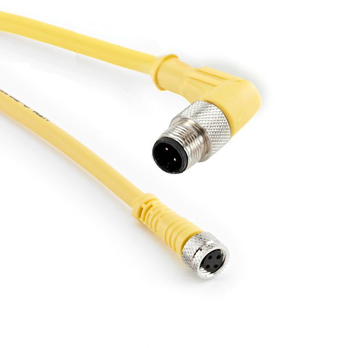 R-MA4/3TZ-V075+C-FS3TZ-V075 – HTM Sensors Double Ended Cable M12 A-Coded Male Angled M8 A-Coded Female Straight 3 Pin 5 m PVC