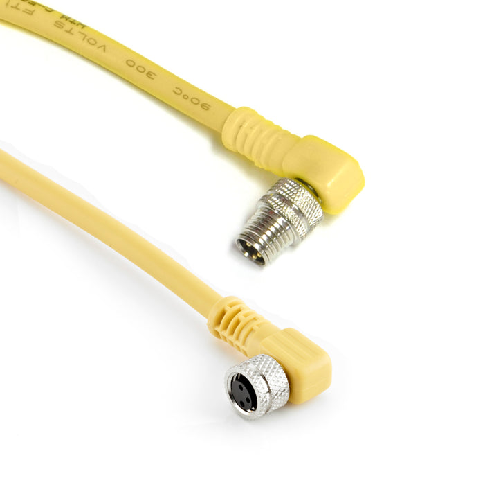 C-MA3TZ-V072+C-FA3TZ-V072 – HTM Sensors Double Ended Cable M8 A-Coded Male Angled M8 A-Coded Female Angled 3 Pin 2 m PVC