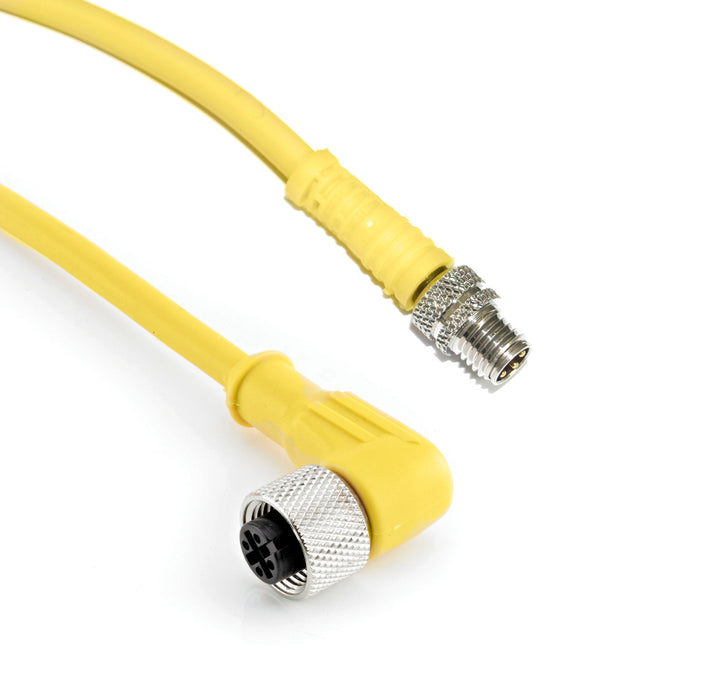 C-MS3TZ-V071+R-FA4/3TZ-V071 – HTM Sensors Double Ended Cable M8 A-Coded Male Straight M12 A-Coded Female Angled 3 Pin 1 m PVC